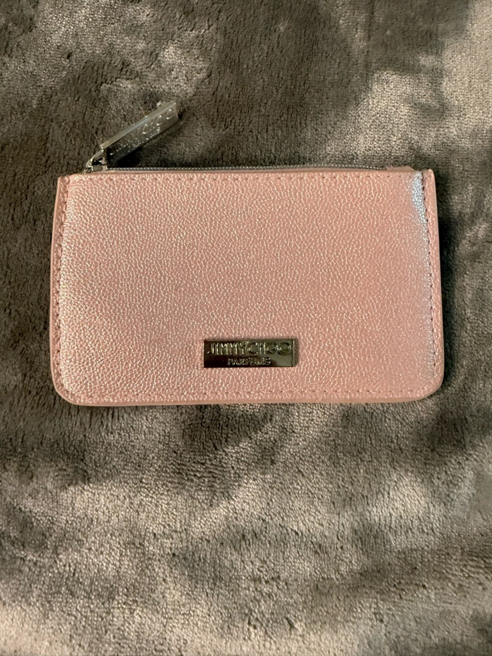 Jimmy Choo Pink  Metallic Card Wallet